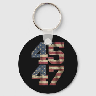 Jesus Is My Saviour Trump Is My President American Keychain