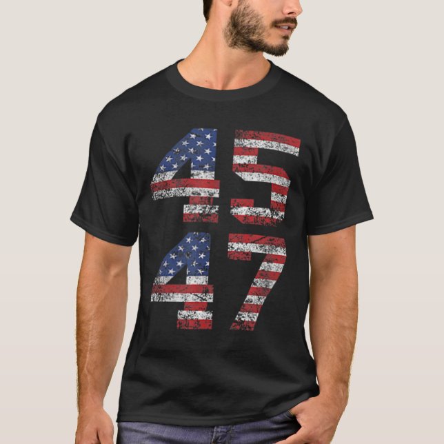Jesus Is My Saviour Trump Is My President American T-Shirt (Front)