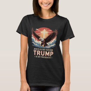 Jesus Is My Saviour Trump Is My President Biblical T-Shirt