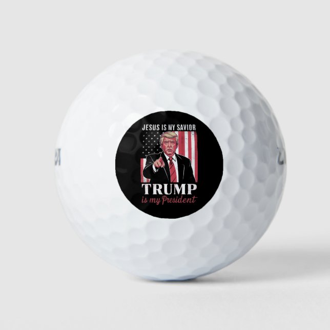 Jesus Is My Saviour Trump Is My President Election Golf Balls (Front)