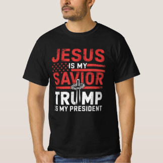 Jesus Is My Saviour, Trump Is My President Pride T-Shirt