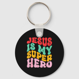 Jesus Is My Superhero - Christian Religious Keychain