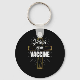 Jesus Is My Vaccine Christian Faith Keychain