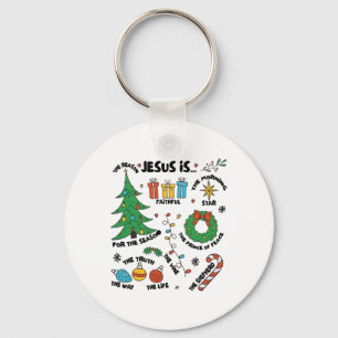 Jesus Is Reason Funny Christmas Xmas Holiday Keychain