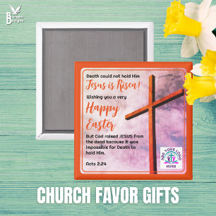JESUS IS RISEN Church Logo Christian Easter Favor Magnet