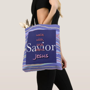Jesus Is Saviour Stripe  Tote Bag