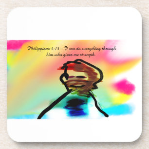 jesus is strength coaster