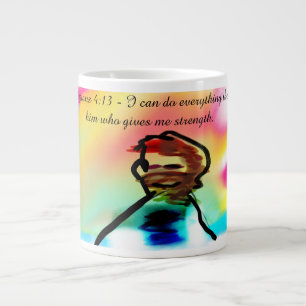 jesus is strength large coffee mug