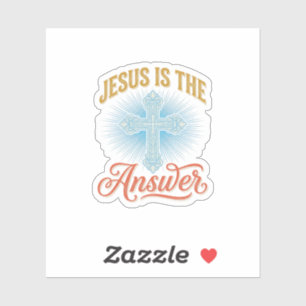 Jesus Is the Answer Christian Cross Vector Design_