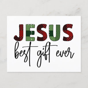 Jesus is the best gift ever Christian Christmas Postcard