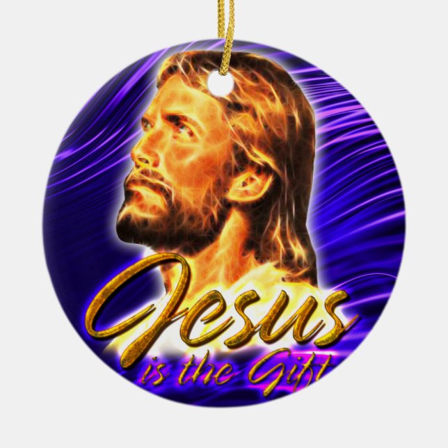 Jesus is the Gift 2&3 Ceramic Ornament (Front)
