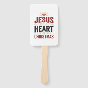 Jesus Is the Heart of Christmas Vintage Shirt Hand Fan