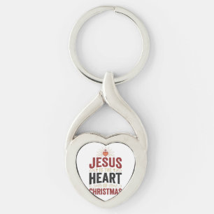 Jesus Is the Heart of Christmas Vintage Shirt Keychain