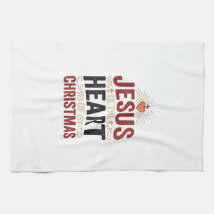 Jesus Is the Heart of Christmas Vintage Shirt Kitchen Towel