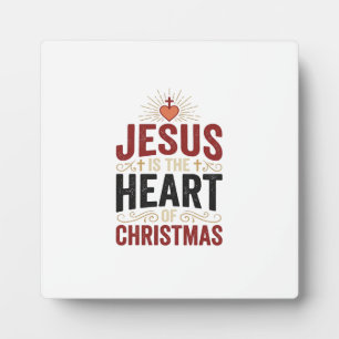 Jesus Is the Heart of Christmas Vintage Shirt Plaque