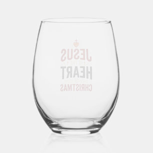 Jesus Is the Heart of Christmas Vintage Shirt Stemless Wine Glass