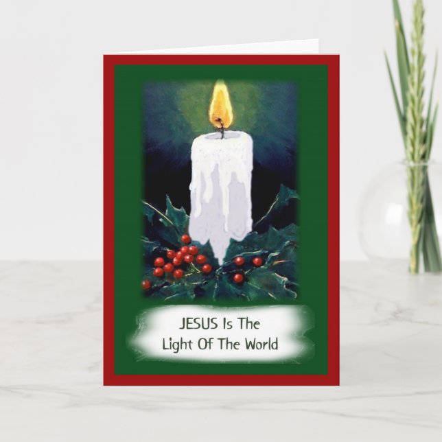 Jesus Is The Light Of The World: Christmas Holiday Card (Front)