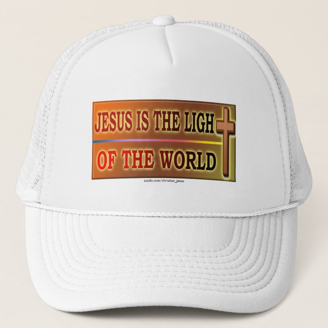 JESUS IS THE LIGHT TRUCKER HAT (Front)
