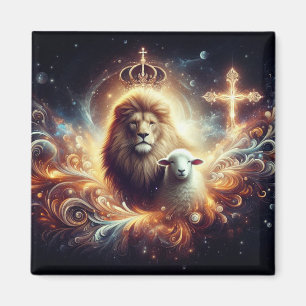 Jesus is the Lion and the Lamb  Magnet