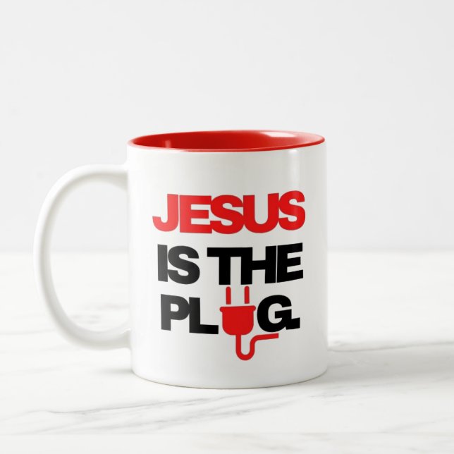JESUS is the Plug Mug (Left)