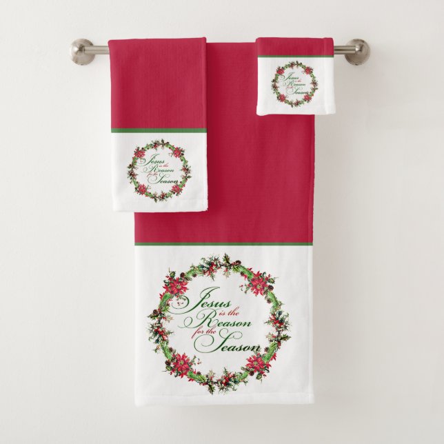 Jesus is the reason bath towel set (Insitu)