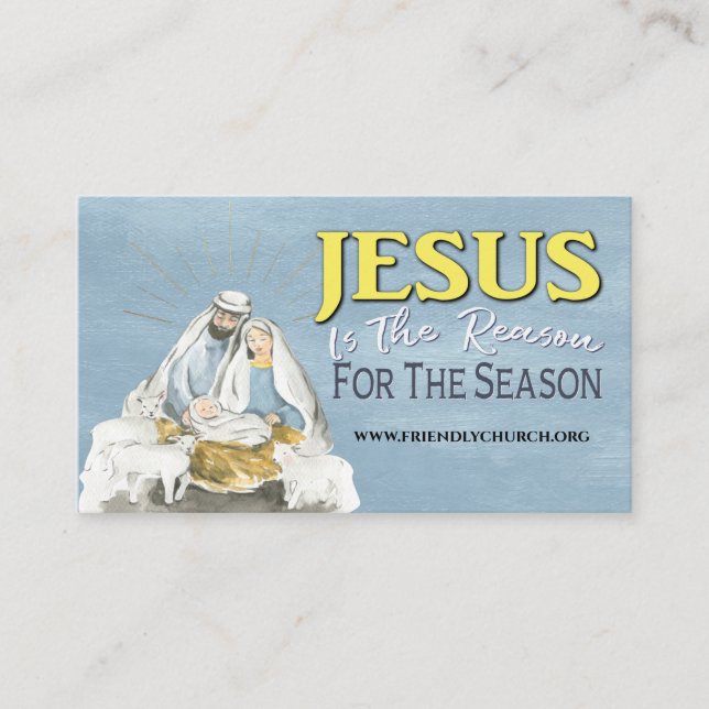 Jesus Is The Reason Christian Bible Quote Business Card (Front)