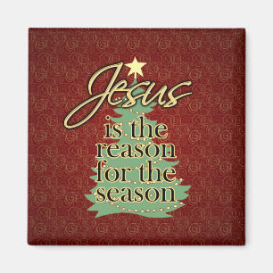 Jesus is the Reason Christian Christmas Magnet