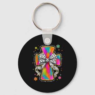 Jesus Is The Reason Christian Cross Coquette Bow C Keychain