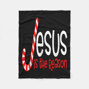 Jesus Is The Reason Christian Religious Christmas Fleece Blanket