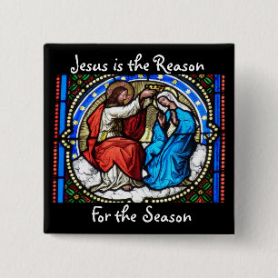 Jesus is the Reason Christmas Button