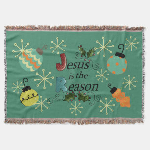 Jesus is the Reason Christmas Holiday Throw Blanket