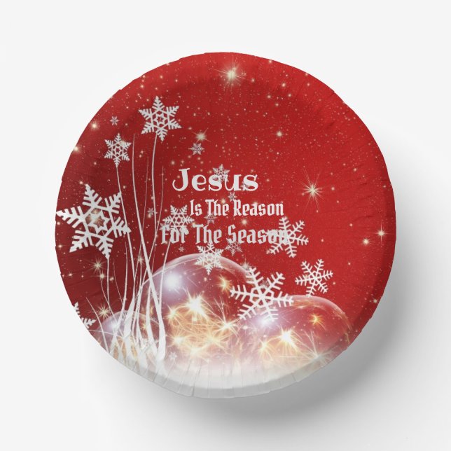 Jesus Is the Reason Christmas Paper Plate (Front)