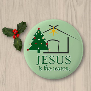 Jesus is the Reason Faith based 2 Inch Round Button
