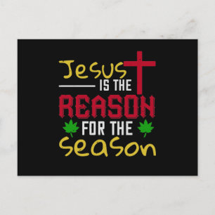 Jesus Is The Reason For The Season Announcement Postcard