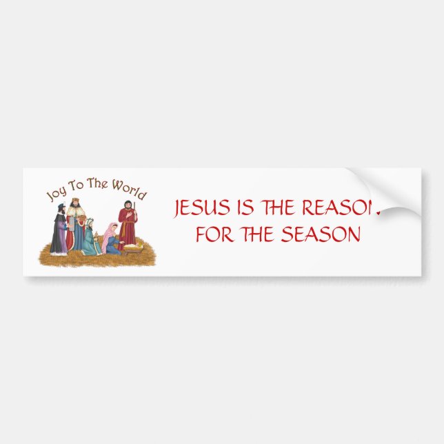 JESUS IS THE REASON FOR THE SEASON BUMPER STICKER (Front)