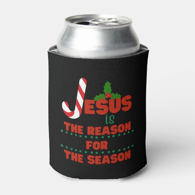 Jesus is the reason for the season can cooler (Can Front)