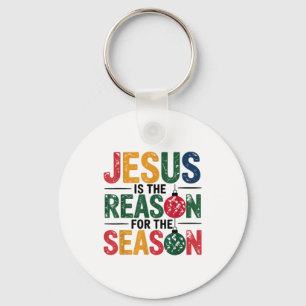 Jesus Is The Reason For The Season Christian Chris Keychain