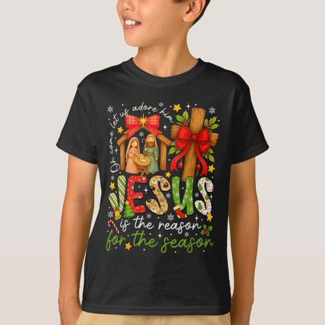 Jesus Is The Reason For The Season Christian Chris T-Shirt (Front)