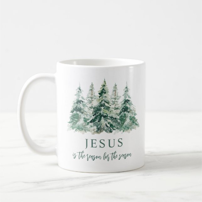 Jesus is the Reason for the Season Christmas Coffee Mug (Left)