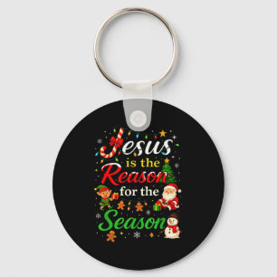 Jesus Is The Reason For The Season Christmas Day X Keychain