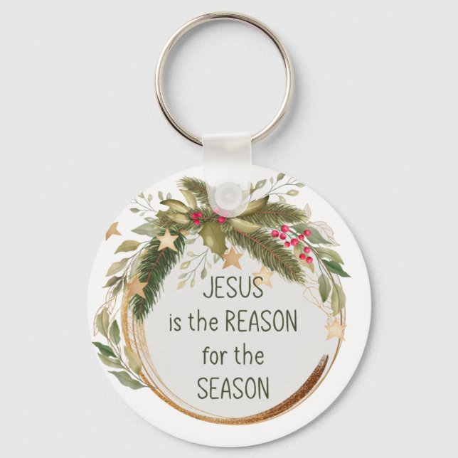 Jesus is the reason for the season Christmas  Keychain (Front)