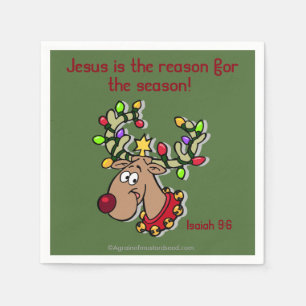 Jesus is the reason for the season Christmas Napkin