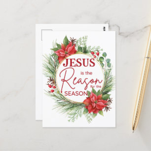 Jesus is the Reason for the Season Christmas Postcard