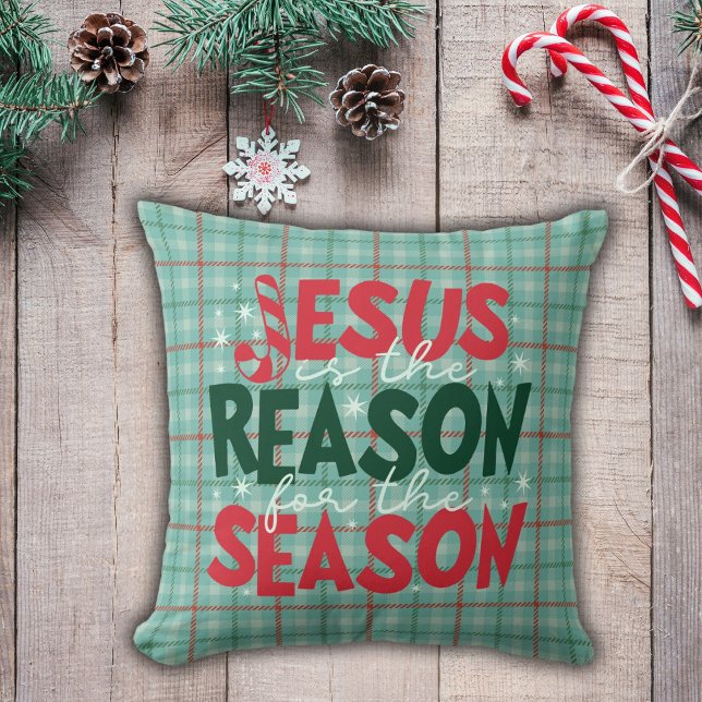 Jesus Is The Reason For The Season Christmas Throw Pillow (Creator Uploaded)