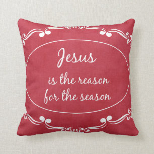Jesus is the reason for the Season Christmas Throw Pillow