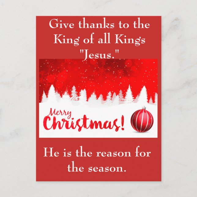 Jesus is The Reason for the season collection Holiday Postcard (Front)
