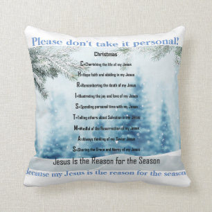 Jesus is The Reason for the season collection Throw Pillow