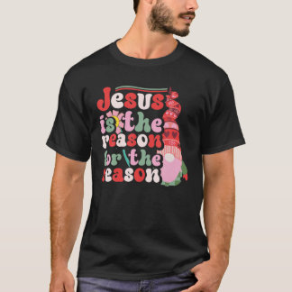 Jesus Is The Reason For The Season Gnome Christian T-Shirt
