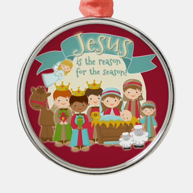 "Jesus is the reason for the season" Ornament (Front)