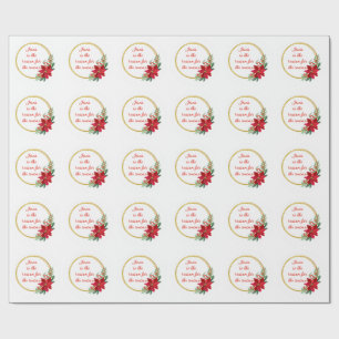 Jesus is the Reason for the Season Quote Wrapping Paper
